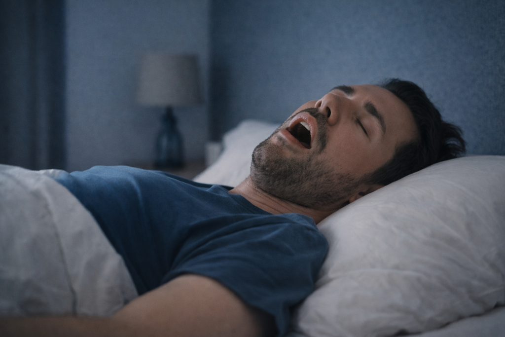 Hombre durmiendo en habitación tranquila